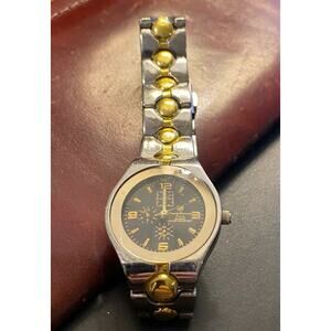 Women's 28mm Two Tone Charles Dumont Paris Watch, Black Face